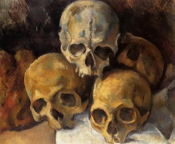 Paul Cezanne Painting - Pyramid of skulls Paul Cezanne